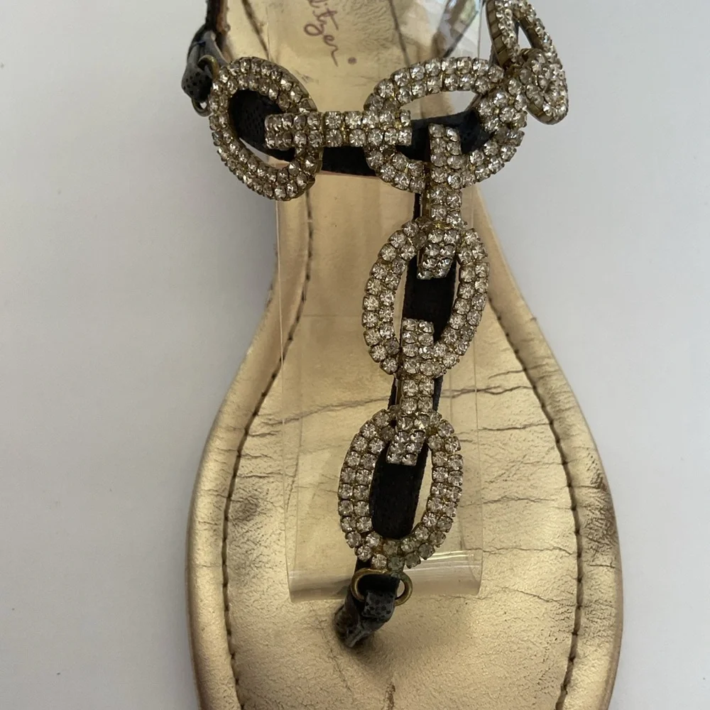 Lilly Pulitzer Jeweled Wedge Sandal Size 8 - Picture 4 of 16